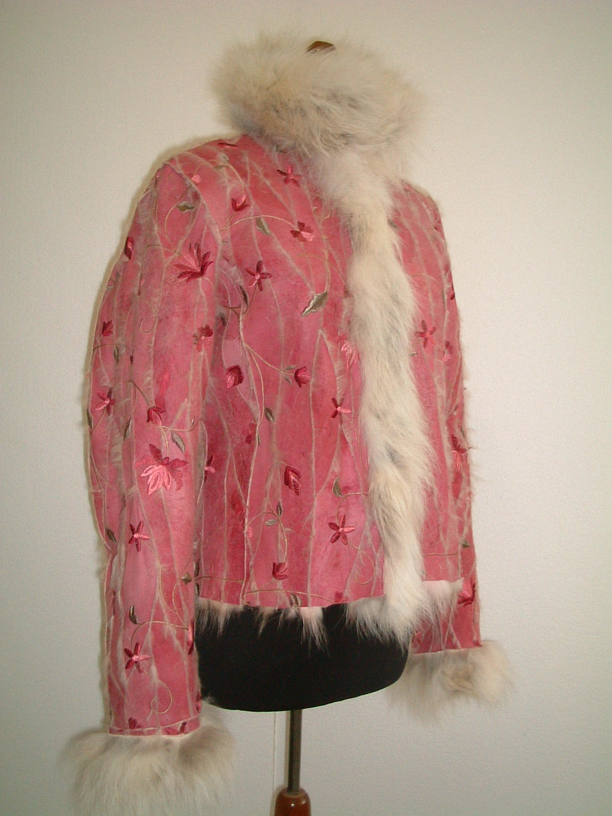 Embroidered Fur Jacket