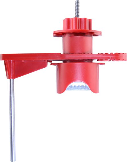 Red Single Arm Universal Ball Valve Lockout