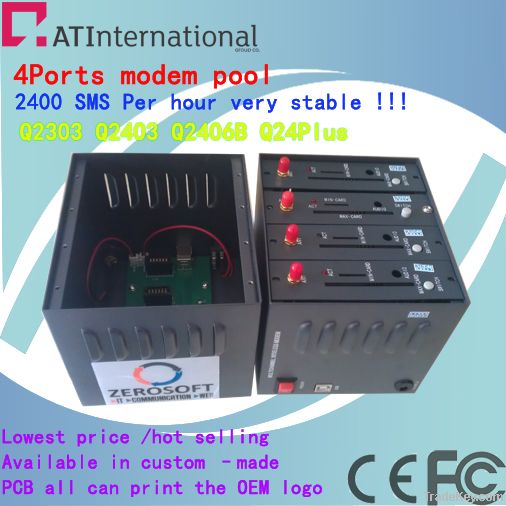 USB Q2303/Q2403/Q2406/Q2686/Q24Plus sms/gsm bulk mms modem pool