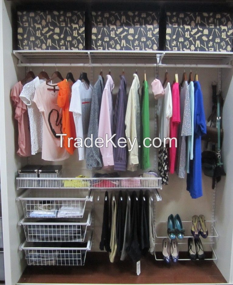 Reach in Closet Organizer Kit Wardrobe Interior Furniture