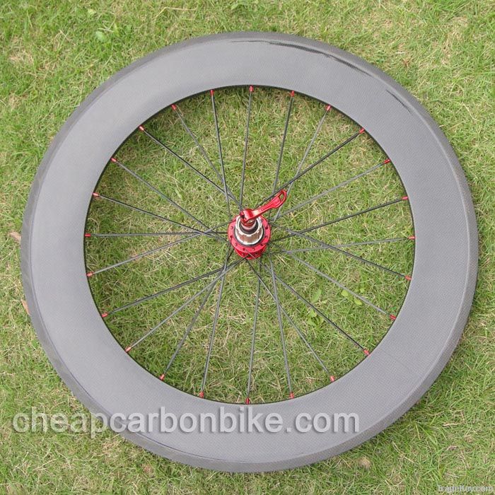 700C 88mm Clincher Full Carbon Fiber Bicycle Wheel Set