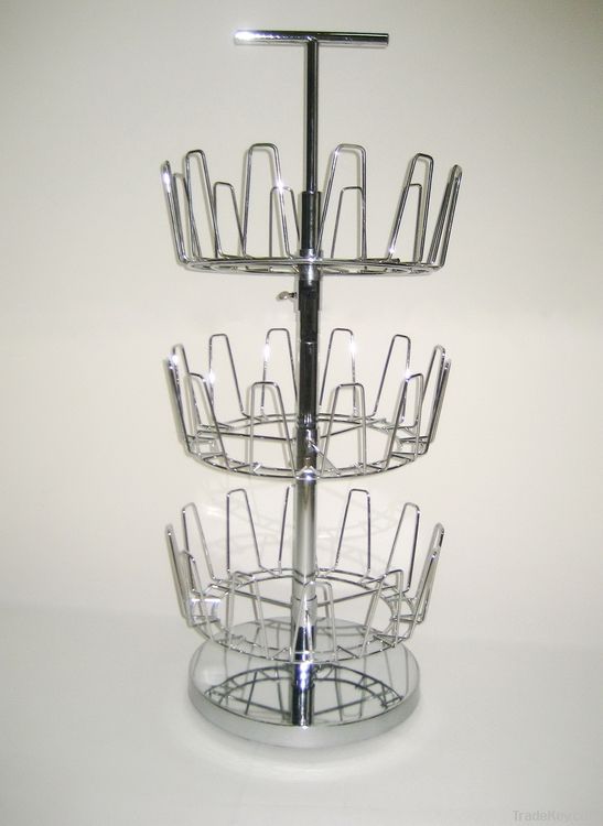 rotary shoe racks chrome plated powder coating