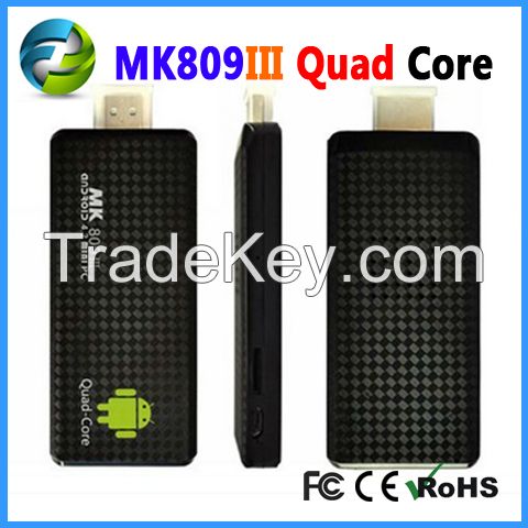 Mk809III Quad Core TV Stick Box Mini PC TV Android 4.2 Bluetooth Rk3188 2g/8g IPTV Bluetooth WiFi Dlna Xbmc HDMI1.4.1080P.