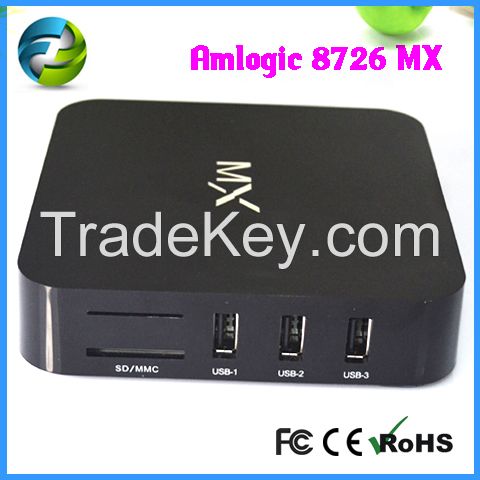 Xbmc Pre-Installed Amlogic 8726 Mx Dual Core Android Smart TV Box