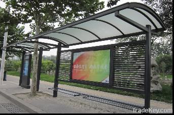 Metal, anticorrosive, advertisng, modern bus stop shelter