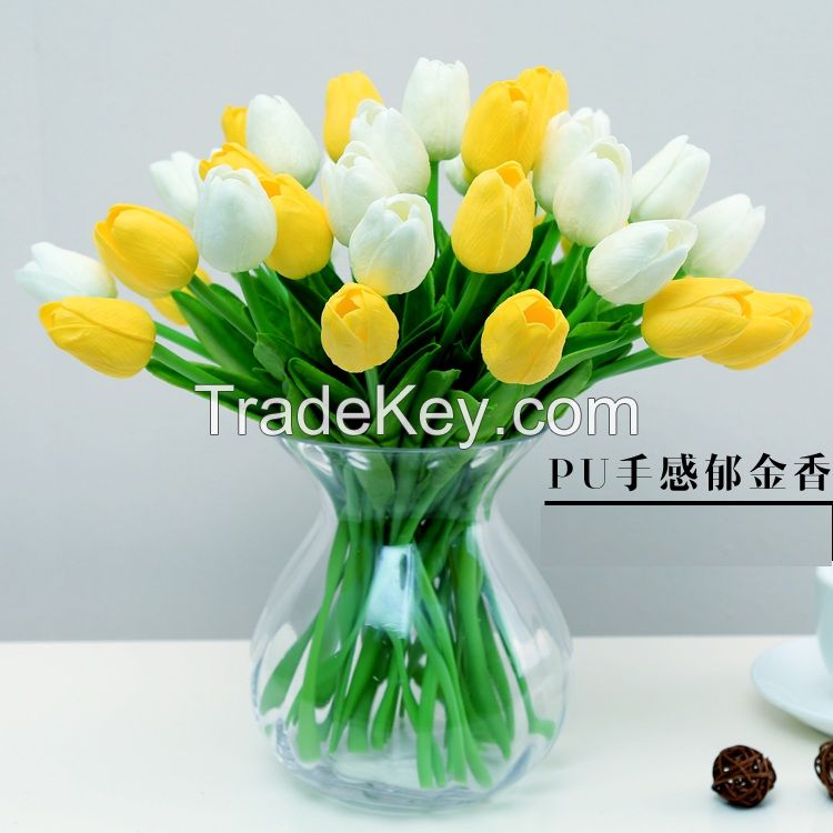 Wholesale cheap real touch latex tulip for home decoration