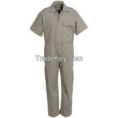 Men's Khaki Sleeve Work Coveralls