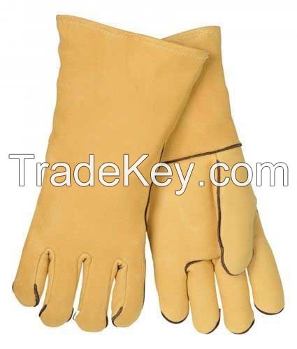 cowhide split leather welding gloves