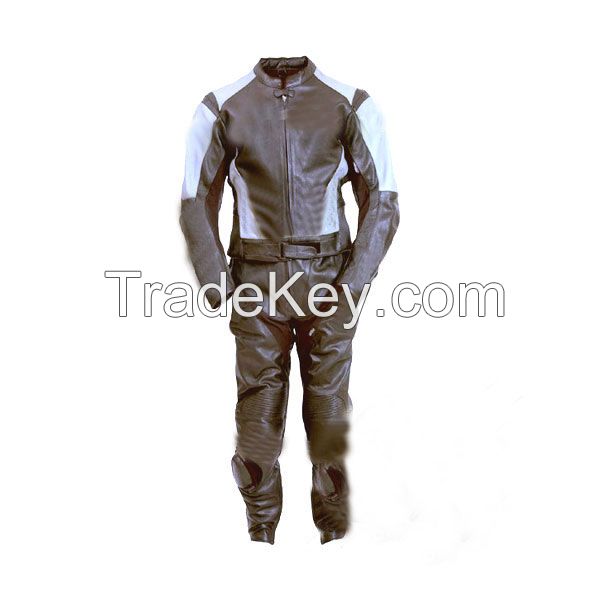 Motorcycle bikers clothes leather suit racing and riding