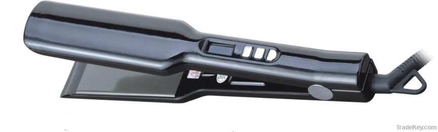 Lcd display professional hair straightener with air bladder 50W