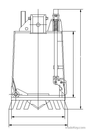 Double cut rock bucket