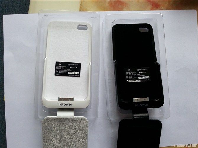 For Iphone 4g/4gs battery leather case b