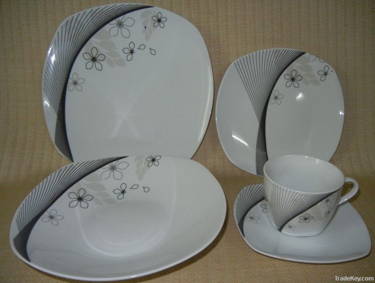 porcelain 20pcs square dinner set