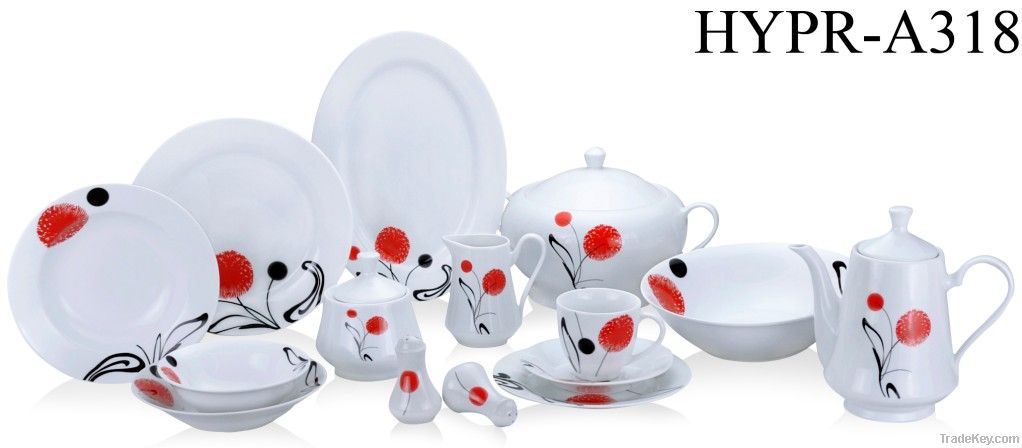 porcelain 49pcs round dinner set