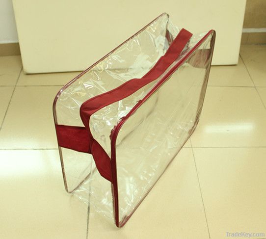 clear PVC bag with zipper, thickness 0.10mm