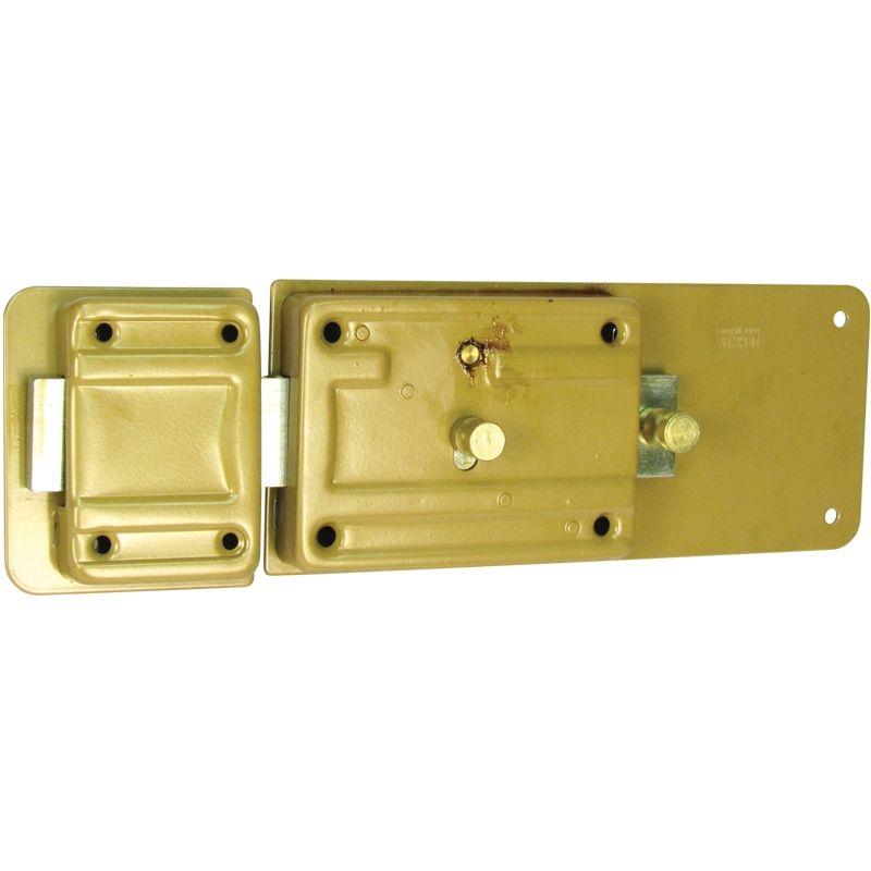 RIM LOCKS / RIM DOOR LOCK / SIX TURN RIM LOCK / FIXED CYLINDER RIM DOOR LOCK / ICSA ITALY AND BRASS FINISH RIM LOCK