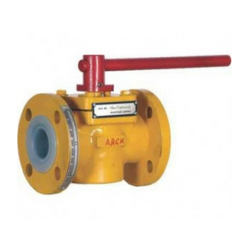 S.G.IRON FEP / PFA LINED PLUG VALVE FLANGED END CLASS 150 /FEP / PFA SLEEVE PLUG VALVE FLANGED END TABLE "E" / CLASS 150