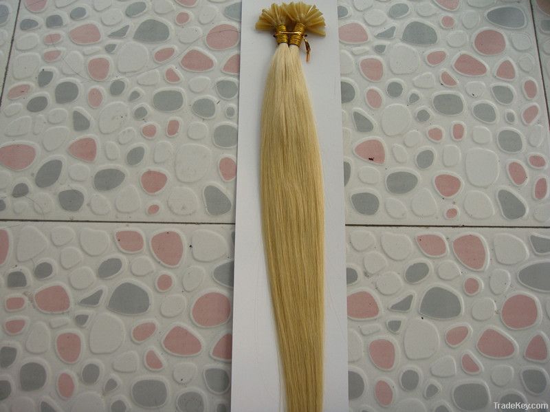 100% human hair, pre-bonded remy hair extension 8#