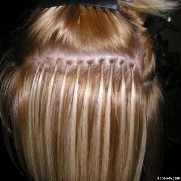 #2 pre-bonded i-tip non-remy hair extension