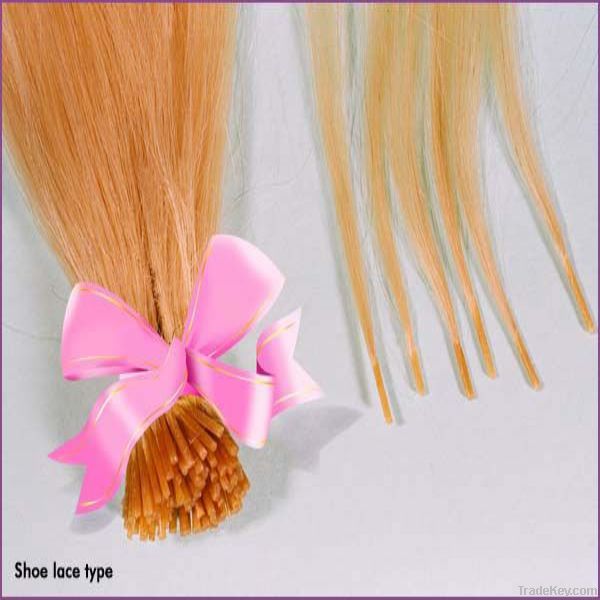 #2 pre-bonded i-tip non-remy hair extension