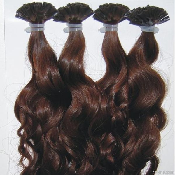 100% human hair, pre-bonded remy hair extension 8#