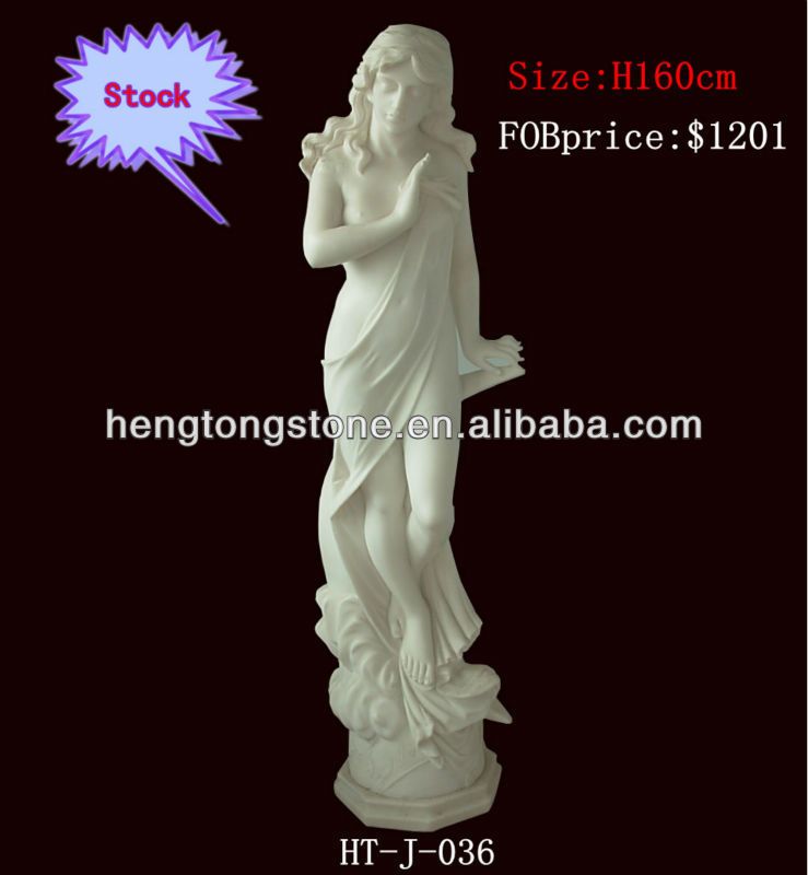 Garden White Marble Girl Statue