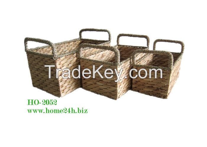 Water Hyacinth Basket set of 3