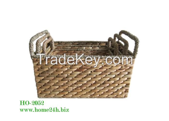 Water Hyacinth Basket set of 3