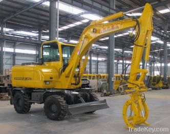 Backhoe loader, hydraulic excavator