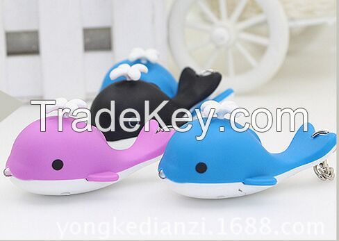 YL-k179 Dolphin shape LED keychain with sound