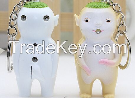 YL-k179 Dolphin shape LED keychain with sound