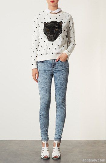 La Deen Acid Wash Skinny Jeans