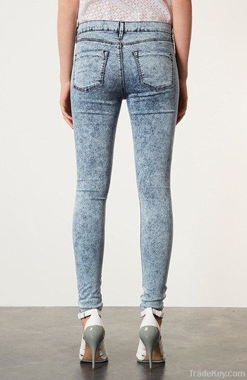 La Deen Acid Wash Skinny Jeans