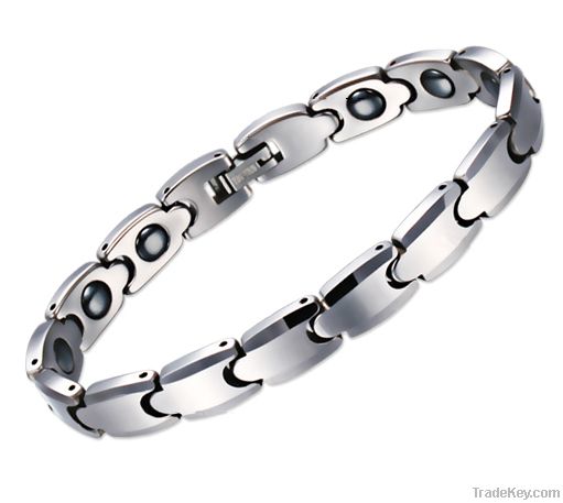 Mens Tungsten Carbon Fiber Magnetic Bracelet Tungsten Bracelet``