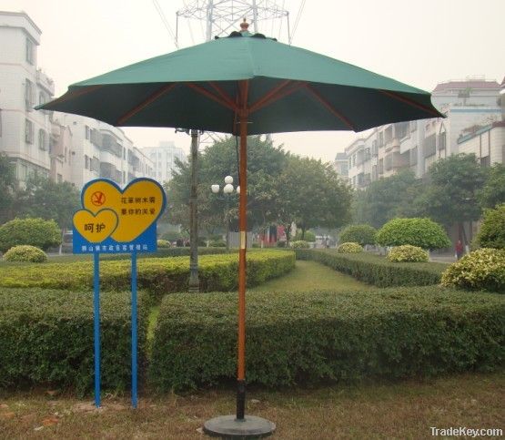 wooden umbrella