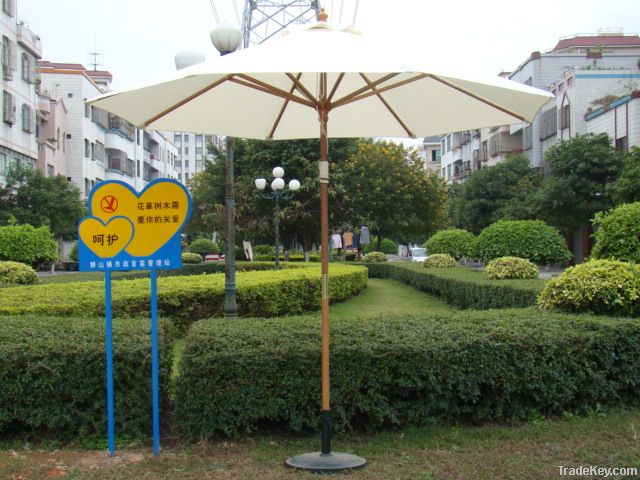 wooden umbrella