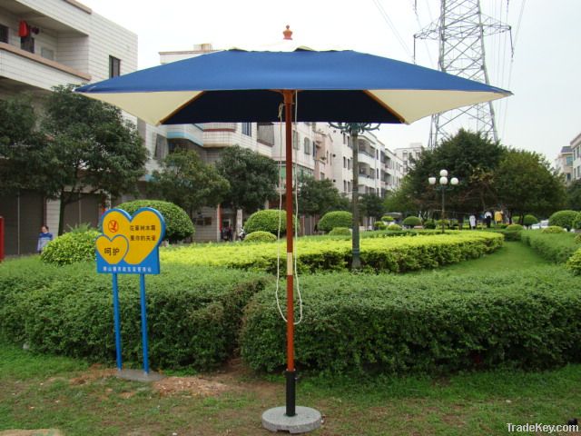 wooden umbrella