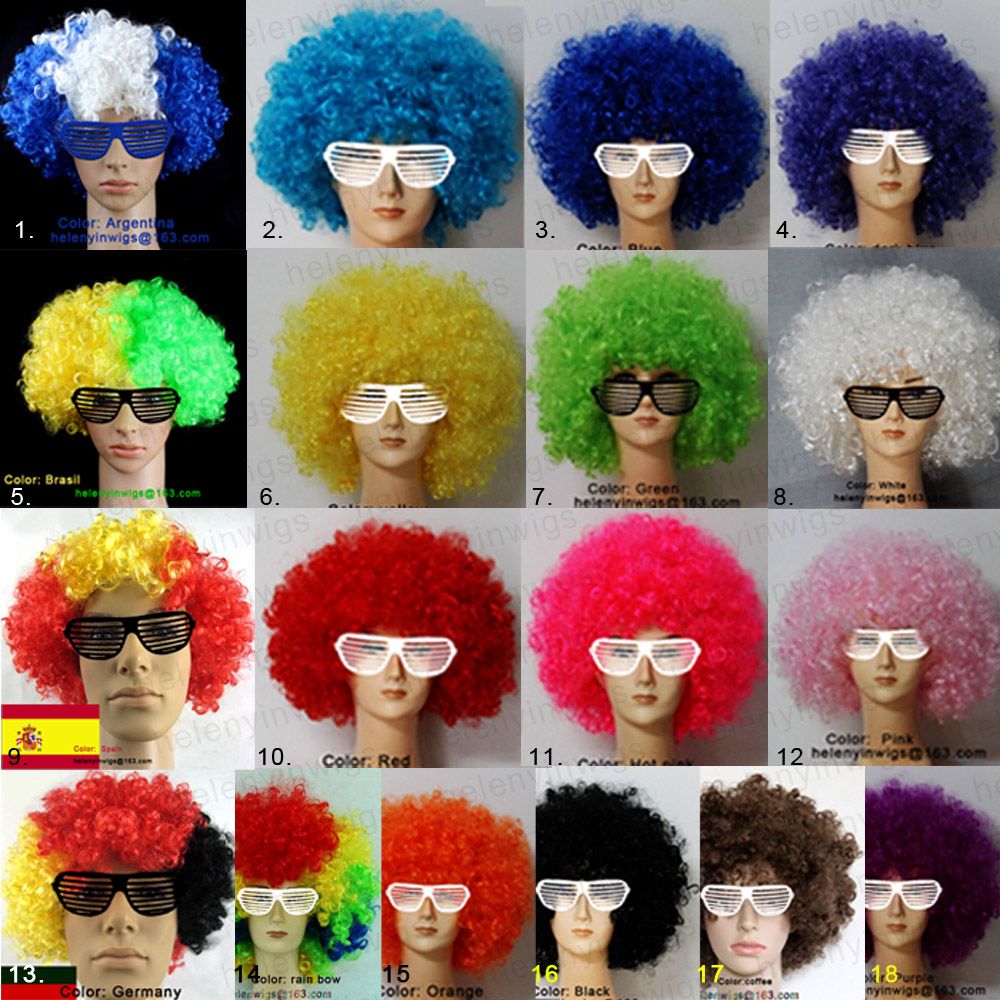 Wholesale - Clown Wig Costume New Circus Curly Party Favors afro w