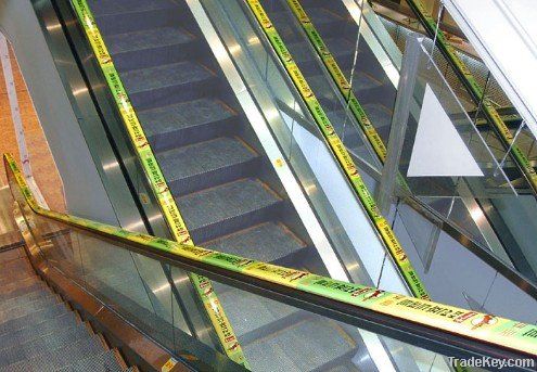 escalator handrail advertising film