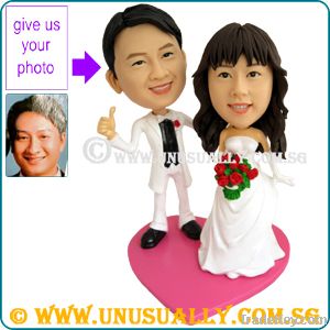 CUSTOM 3D WEDDING COUPLE CAKE TOPPER FIGURINES