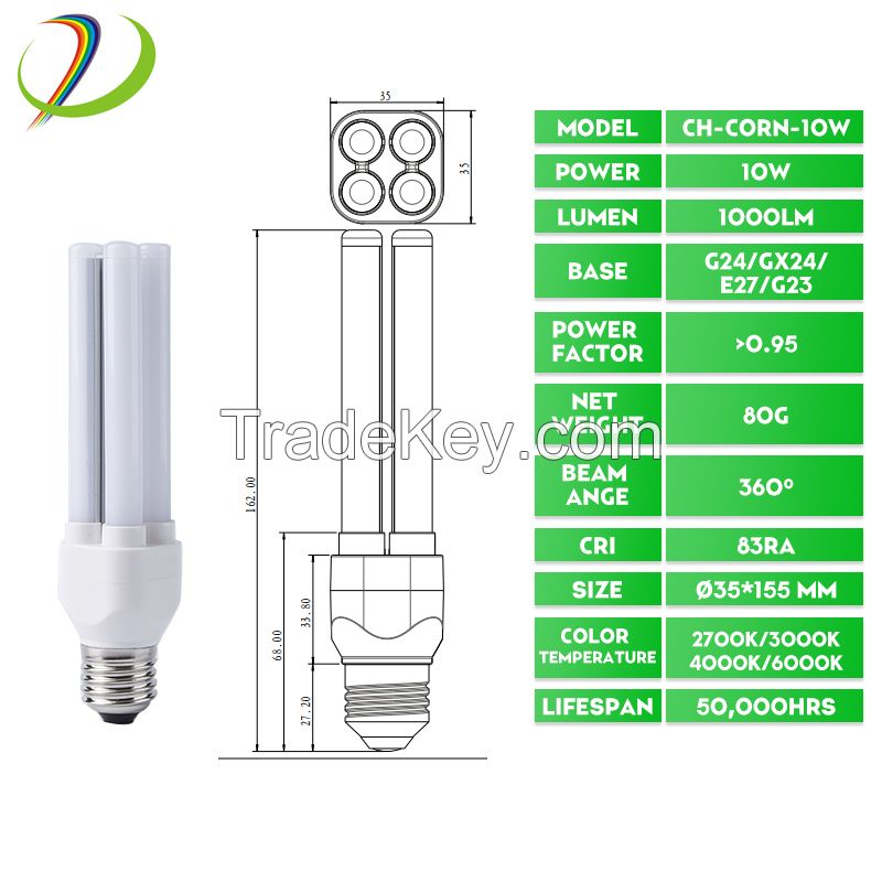 Wholesale 360 Degree Corn Bulb Light E27 4pin Led Light 6W 8W 10W 12W 16W 20W 24W 3CCT Switchable