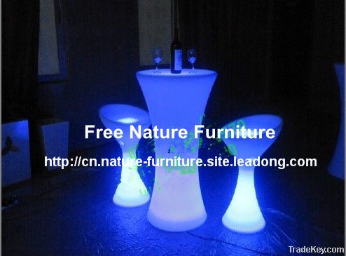 Color Changing LED Bar Table and Stool