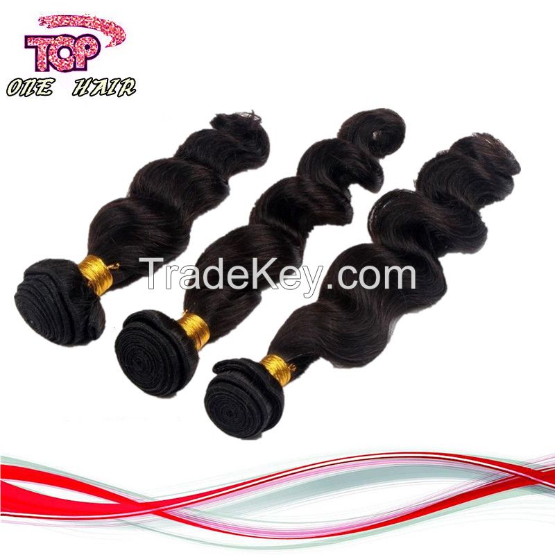 100% human loose wave virgin hair 