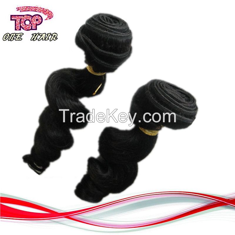 100% human loose wave virgin hair 