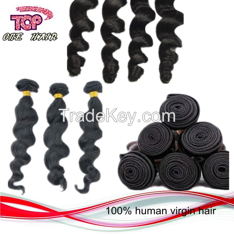 100% human loose wave virgin hair 