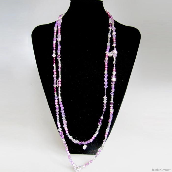 fashion glass beaded necklace