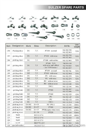 Sulzer Projectile Looms Parts