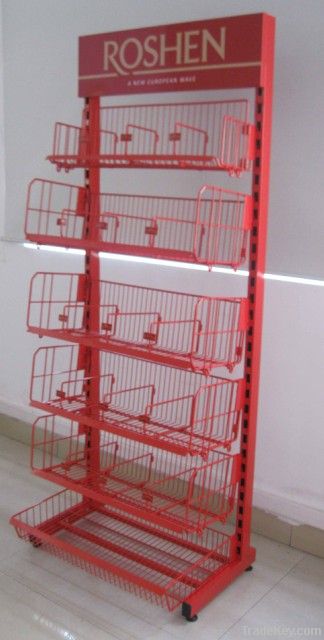 Metal baskets display stand