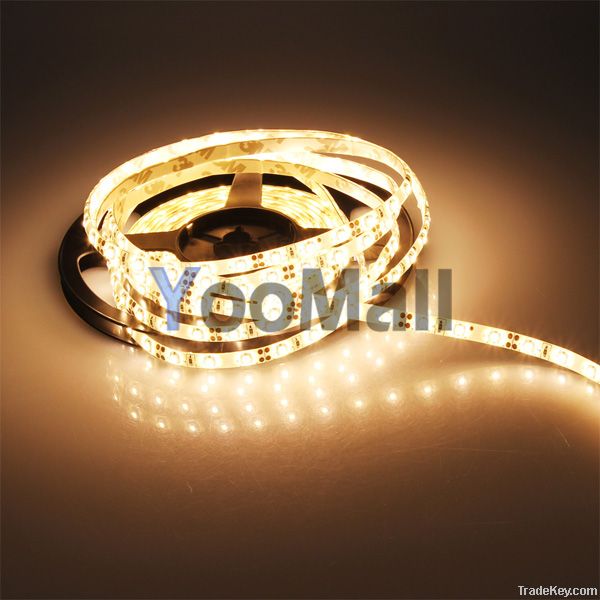 Waterproof 5M 12V SMD 3528 LED Flexible Strip Light 60LEDs/M Warm Whit