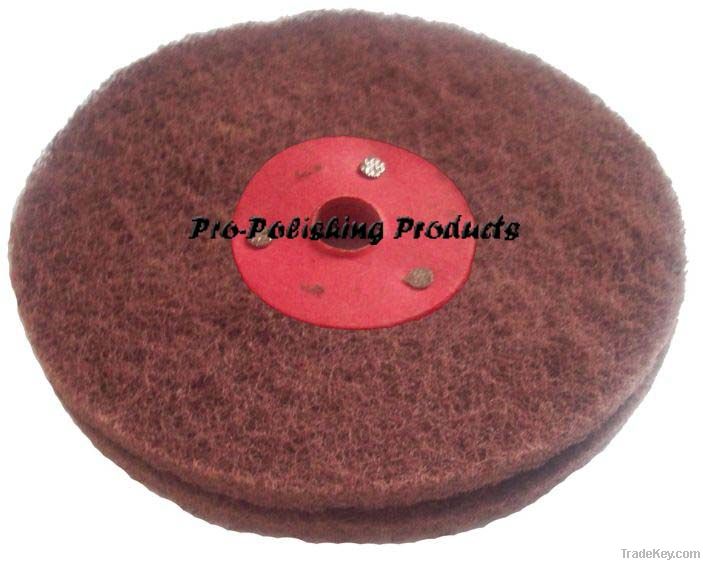 non woven polishing wheel, satin web polishing wheel